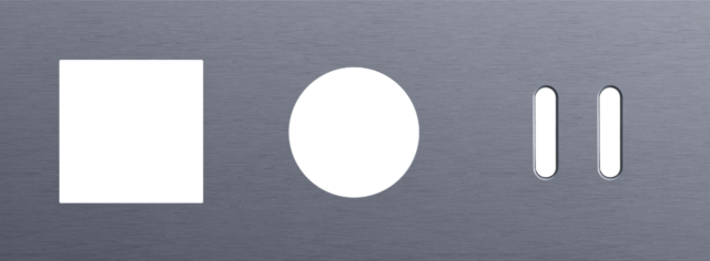 Plaque trpl h71 pr fct + prise + commut dbl,niko rocker alu blue grey brushed Niko Rocker