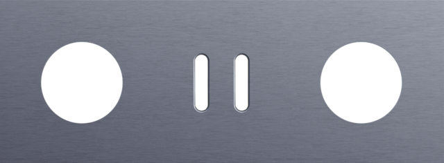 Plaque trpl h71 pr prise + commut dbl + prise,niko rocker alu blue grey brushed Niko Rocker