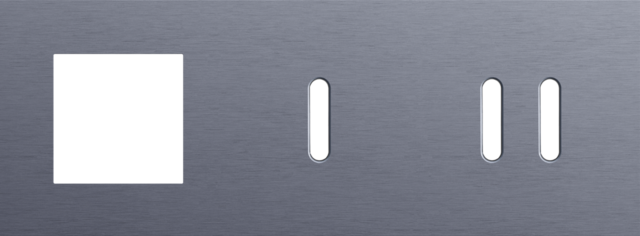 Plaque trpl h71 pr fct + commut smpl + commut dbl,niko rocker alu blue grey brushed Niko Rocker