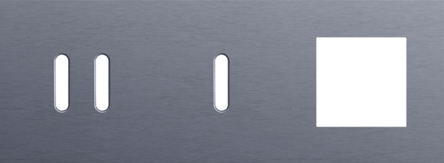 Plaque trpl h71 pr commut dbl + commut smpl + fct,niko rocker alu blue grey brushed Niko Rocker