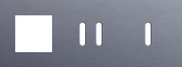 Plaque trpl h71 pr fct + commut dbl + commut smpl,niko rocker alu blue grey brushed Niko Rocker