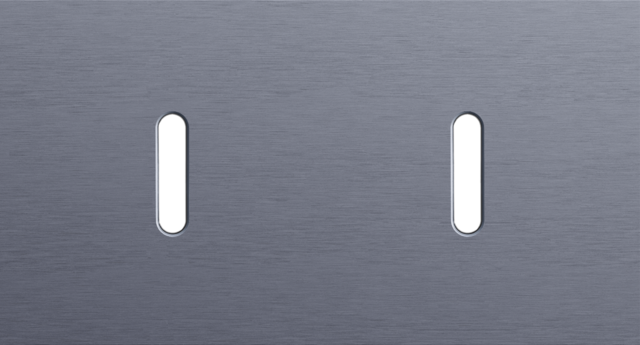 Plaque dbl h71 pr 2 commut smpl,niko rocker alu blue grey brushed Niko Rocker