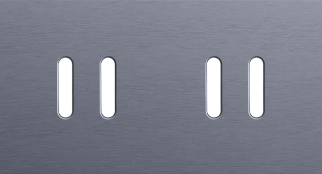 Plaque dbl h71pr 2 commut dbl ,niko rocker niko rocker alu blue grey brushed Niko Rocker