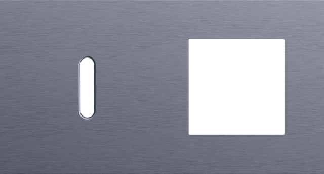 Plaque dbl h71 pr commut smpl + fct,niko rocker alu blue grey brushed Niko Rocker