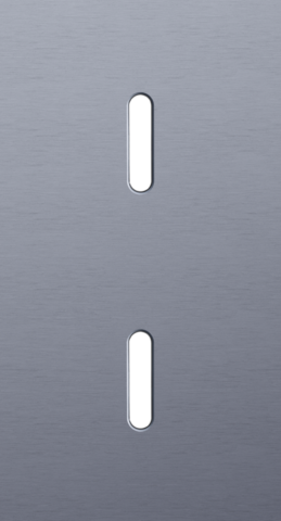 Plaque dbl v71 pr 2 commut smpl,niko rocker alu blue grey brushed Niko Rocker