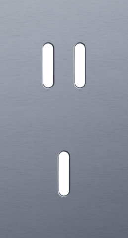 Plaque dbl v71 pr 1 commut dbl + 1 commut smpl,niko rocker alu blue grey brushed Niko Rocker