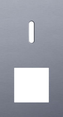 Plaque dbl v71 pr commut smpl + fct,niko rocker alu blue grey brushed Niko Rocker