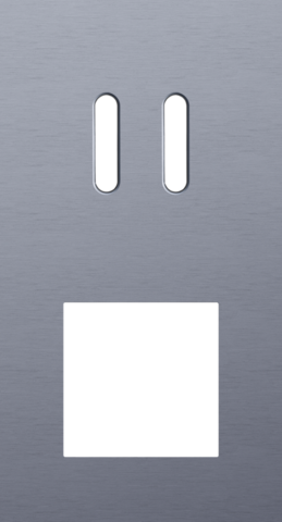 Plaque dbl v71 pr commut dbl + fct,niko rocker alu blue grey brushed Niko Rocker