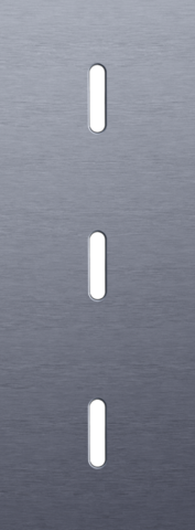 Plaque triple v71 pr 3 commut smpl,niko rocker alu blue grey brushed Niko Rocker