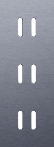 Plaque triple v71 pr 3 commut dbl,niko rocker alu blue grey brushed Niko Rocker