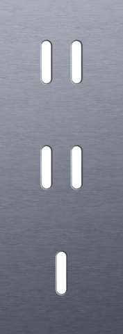 Plaque trpl v71 pr 2 commut dbl + commut smpl,niko rocker alu blue grey brushed Niko Rocker