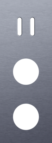 Plaque trpl v71 pr commut dbl + 2 prises,niko rocker alu blue grey brushed Niko Rocker