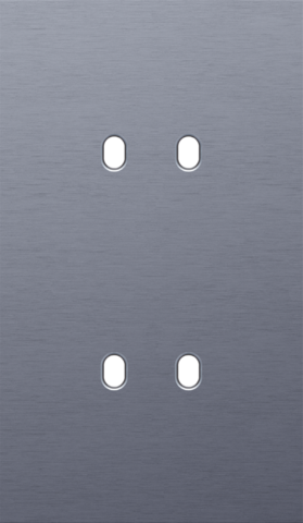 Plaque dbl v60pr 2 commut dbl ,niko toggle niko toggle alu blue grey brushed Niko Toggle