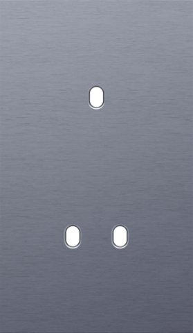 Plaque dbl v60 pr 1 commut smpl + 1 commut dbl,niko toggle alu blue grey brushed Niko Toggle