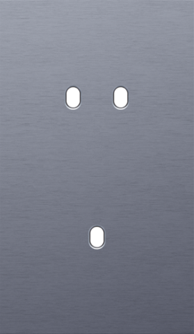 Plaque dbl v60 pr 1 commut dbl + 1 commut smpl,niko toggle alu blue grey brushed Niko Toggle