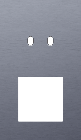 Plaque dbl v60 pr commut dbl + fct,niko toggle alu blue grey brushed Niko Toggle