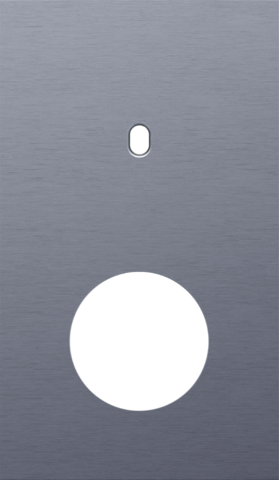 Plaque dbl v60 pr commut smpl + prise,niko toggle alu blue grey brushed Niko Toggle