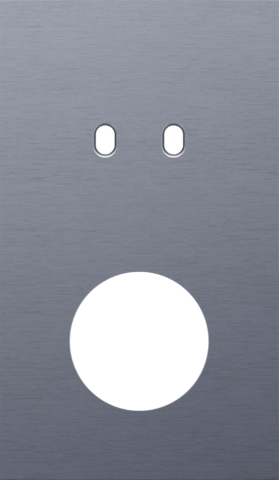 Plaque dbl v60 pr commut dbl + prise,niko toggle alu blue grey brushed Niko Toggle