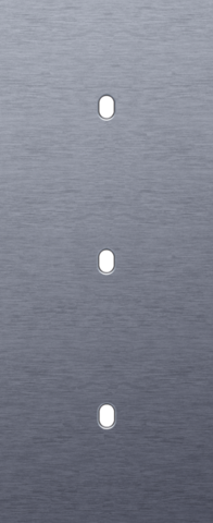 Plaque triple v60 pr 3 commut smpl,niko toggle alu blue grey brushed Niko Toggle