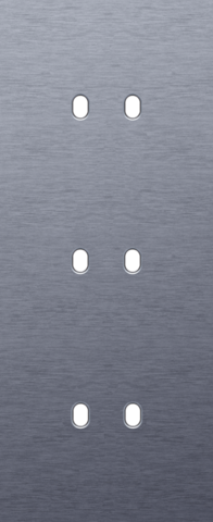 Plaque triple v60 pr 3 commut dbl,niko toggle alu blue grey brushed Niko Toggle