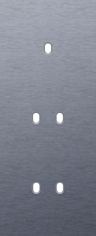 Plaque trpl v60 pr commut smpl + 2 commut dbl,niko toggle alu blue grey brushed Niko Toggle