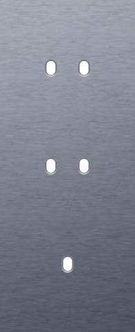 Plaque trpl v60 pr 2 commut dbl + commut smpl,niko toggle alu blue grey brushed Niko Toggle