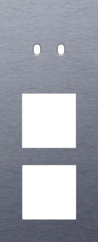 Plaque trpl v60 pr commut dbl + fct,niko toggle alu blue grey brushed Niko Toggle