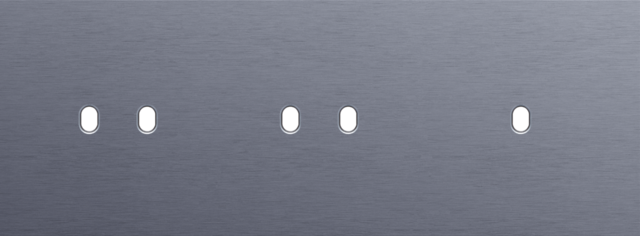 Plaque trpl h71 pr 2 commut dbl + commut smpl,niko toggle alu blue grey brushed Niko Toggle