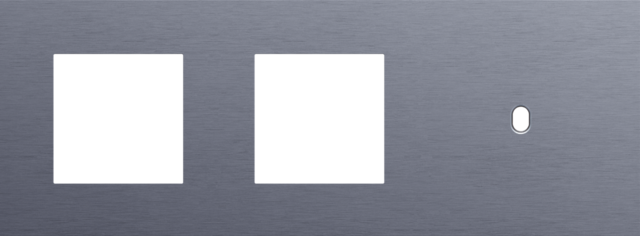 Plaque trpl h71 pr 2 fct + commut smpl,niko toggle alu blue grey brushed Niko Toggle