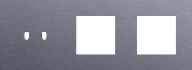 Plaque trpl h71 pr commut dbl + fct,niko toggle alu blue grey brushed Niko Toggle