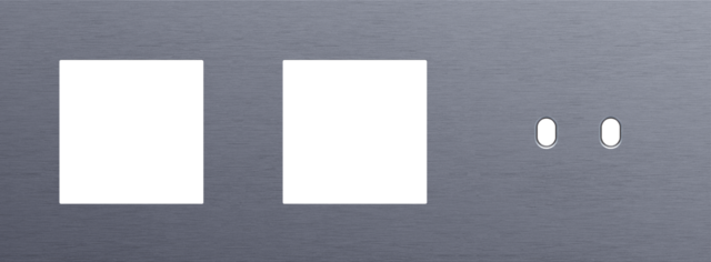 Plaque trpl h71 pr 2 fct + commut dbl,niko toggle alu blue grey brushed Niko Toggle