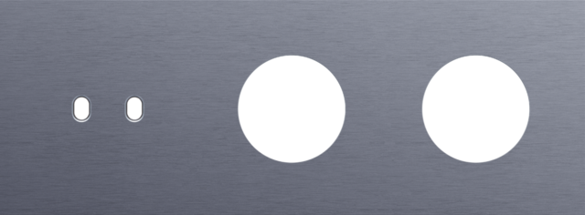 Plaque triple h71 pr 1 commut dbl + 2 prises,niko toggle alu blue grey brushed Niko Toggle