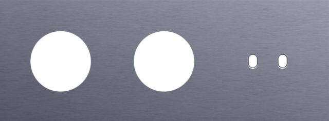 Plaque triple h71 pr 2 prises + 1 commut dbl,niko toggle alu blue grey brushed Niko Toggle