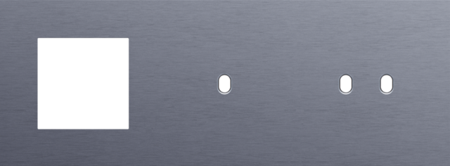 Plaque trpl h71 pr fct + commut smpl + commut dbl,niko toggle alu blue grey brushed Niko Toggle