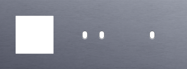 Plaque trpl h71 pr fct + commut dbl + commut smpl,niko toggle alu blue grey brushed Niko Toggle