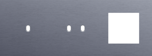 Plaque trpl h71 pr commut smpl + commut dbl + fct,niko toggle alu blue grey brushed Niko Toggle