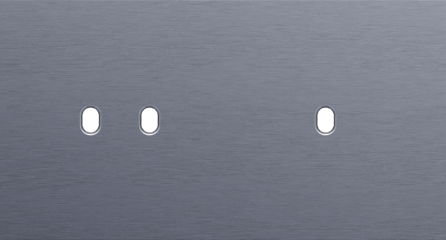 Plaque dbl h71 pr 1 commut dbl + 1 commut smpl,niko toggle alu blue grey brushed Niko Toggle