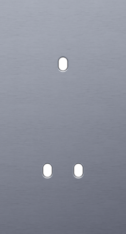 Plaque dbl v71 pr 1 commut smpl + 1 commut dbl,niko toggle alu blue grey brushed Niko Toggle