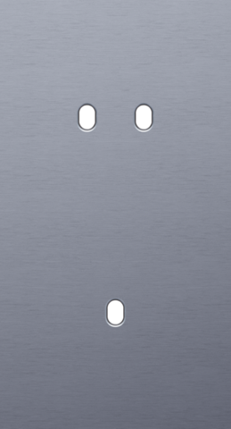 Plaque dbl v71 pr 1 commut dbl + 1 commut smpl,niko toggle alu blue grey brushed Niko Toggle