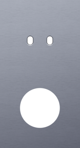 Plaque dbl v71 pr 1 commut dbl + 1 prise,niko toggle alu blue grey brushed Niko Toggle