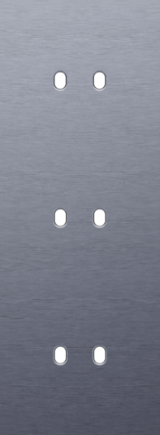 Plaque triple v71 pr 3 commut dbl,niko toggle alu blue grey brushed Niko Toggle