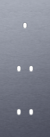 Plaque trpl v71 pr commut smpl + 2 commut dbl,niko toggle alu blue grey brushed Niko Toggle