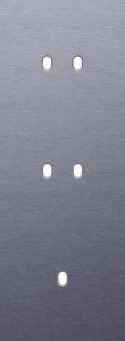 Plaque trpl v71 pr 2 commut dbl + commut smpl,niko toggle alu blue grey brushed Niko Toggle