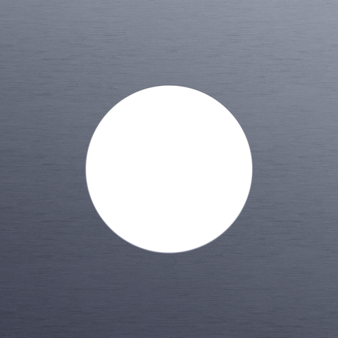 Plaque smpl pr 1 prise,niko r&t alu blue grey brushed