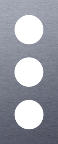 Plaque triple 60 pr 1 prise,niko r&t alu blue grey brushed