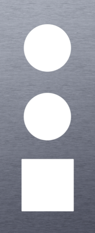 Plaque trpl v60 pr 2 prises + fct,niko r&t alu blue grey brushed