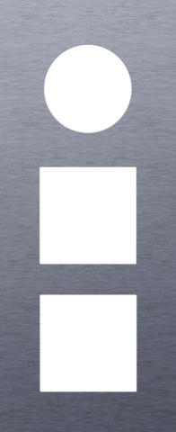 Plaque trpl v60 pr prise + 2 fct,niko r&t alu blue grey brushed