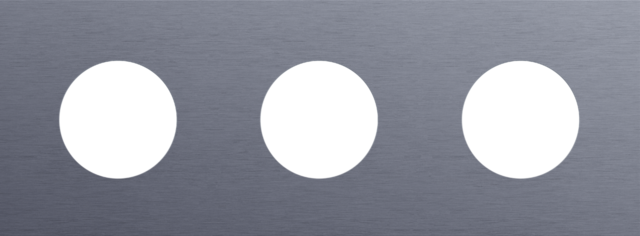 Plaque triple 71 pr 1 prise,niko r&t alu blue grey brushed