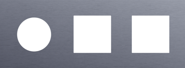 Plaque trpl h71 pr prise + 2 fct,niko r&t alu blue grey brushed