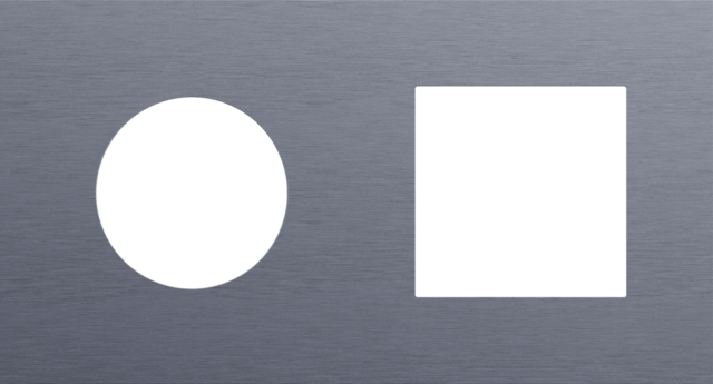 Plaque dbl h71 pr prise + fct,niko r&t alu blue grey brushed